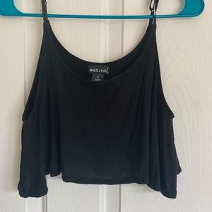 Wet Seal black crop top